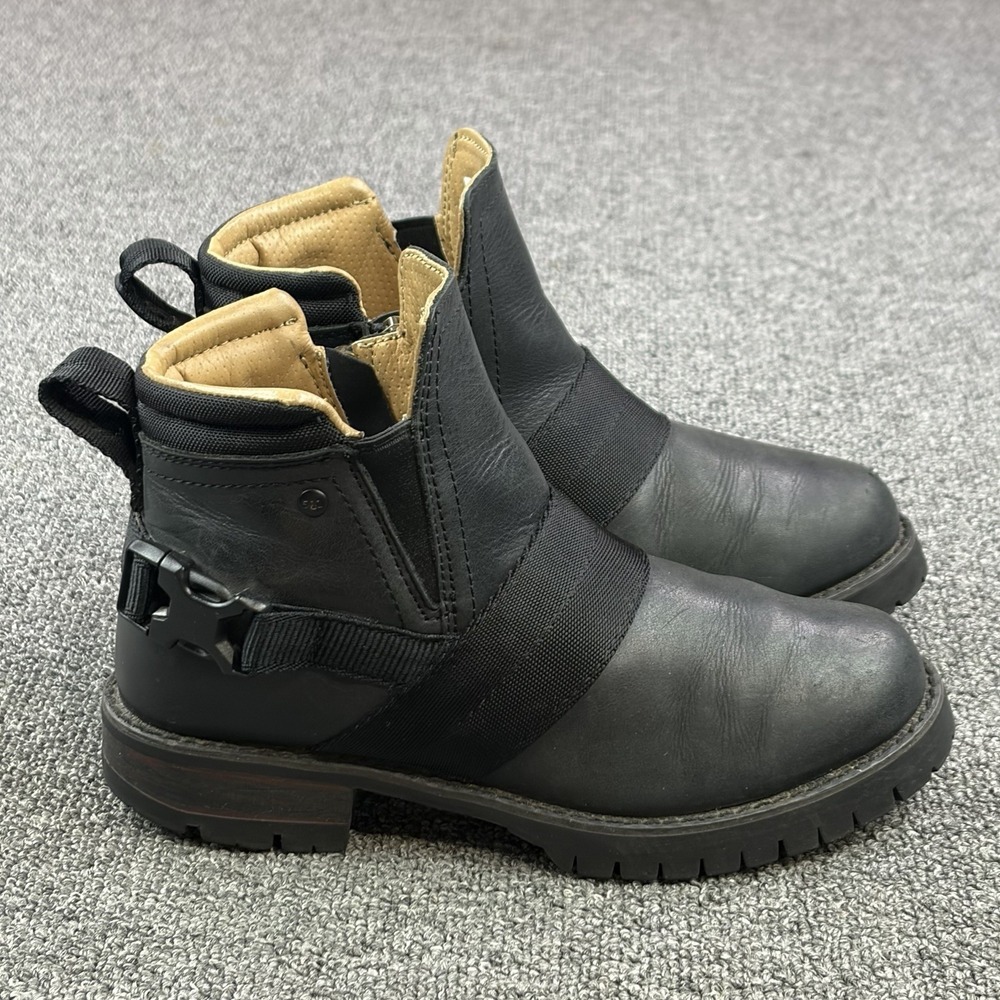 5.11 Fury Vibram Black Leather Tactical Chelsea Zipper Women Ankle Boots Size 6